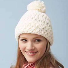 Russian Knitting, Free Aran Knitting Patterns, Aran Hat, Aran Knitting, Aran Knitting Patterns, Bernat Yarn, Hat Knitting Patterns, Yarn Shop, Free Knitting Pattern