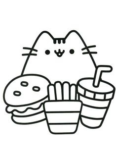 desenhos infantis desenhos infantis Pusheen Cat Coloring Pages, Pusheen Coloring Pages, Cat Coloring Pages, Food Kawaii, Food Coloring Pages, Cat Printable, Cat Coloring, Pusheen Cat, Cat Coloring Page