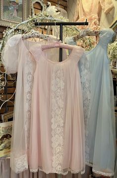 Princess Night Dress, Night Gown Dress Nightgowns, Sleeping Gown Aesthetic, Night Gowns Aesthetic, Vintage Nightgown Aesthetic, Princess Nightwear, Night Gown Aesthetic, Pretty Nightgowns, Babydoll Core