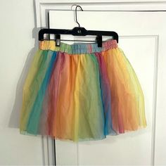 Nwot - Rainbow Pastel Tulle Petticoat Tutu - M/L This Pastel Colored Rainbow Petticoat Tutu Features An Elasticized Waist And Multiple Layers. Perfect For Halloween, Pride, Festival, Rave, Cosplay Etc! Waist - 28”- 32” Length - 15” #Halloween #Rainbow #Pride #Festival #Rave #Cosplay #Costume #Petticoat #Tutu #Tulle #Kawaii #Fairycore Rave Cosplay, Kawaii Fairycore, Halloween Rainbow, Pride Festival, Tulle Petticoat, Rainbow Tutu, Rainbow Pastel, Rainbow Pride, Tutu Skirt