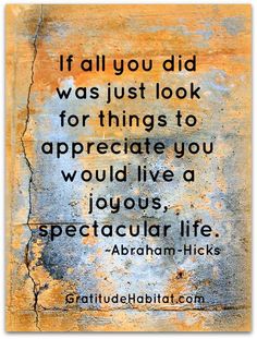 an old rusted wall with the quote if you did was just look for things to appreciate