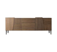 the sideboard is made out of wood