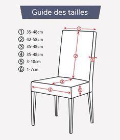 a chair with measurements for the seat and back