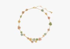 Fleurette Statement Necklace | Kate Spade New York Kate Space Necklace, Buy Yourself Flowers, How To Make Necklaces, Kate Spade New York, Chain Lengths, Cubic Zirconia, Kate Spade, Statement Necklace, Graffiti