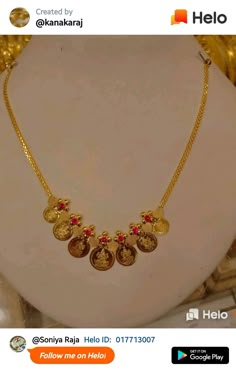 Small Kasu Necklace, Kaasu Necklace Designs, Gold Necklace Indian Bridal Jewelry Simple, Kasu Earrings Gold, Kasu Necklace Designs, Light Weight Kasulaperu Designs, Indian Gold Necklace Designs, Fashion Jewelry Necklaces Gold, Kids Gold Jewelry