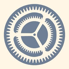 an image of gears in the shape of a circle on a white background with blue and gray colors