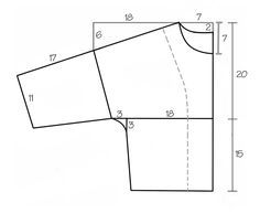 an image of a sewing pattern with the measurements for it and how to measure it