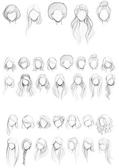 the different hairs styles and how to draw them