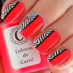 Wait Till You See These 44 Tribal Nail Art Patterns ... French Nails Design, Nails After Acrylics, Nails 2015, Paint Nails, Red Nail, Cute Nail Art, Fabulous Nails, Funky Nails, Dope Nails