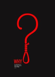 a red question mark on a black background with the words, why? written below it