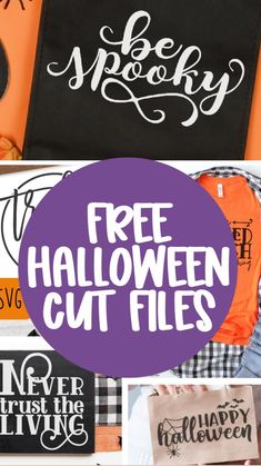 free halloween cut files for silhouettes, t - shirts and other items to make your own