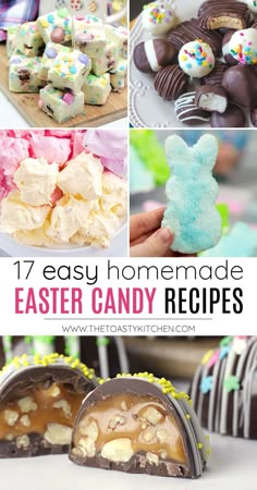 an assortment of homemade easter candy recipes