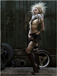 Mad max D20 Modern, Steampunk Stuff, Mode Steampunk, Steam Girl, Post Apocalyptic Fashion, Steampunk Women, Apocalyptic Fashion, Style Steampunk, Steampunk Cosplay