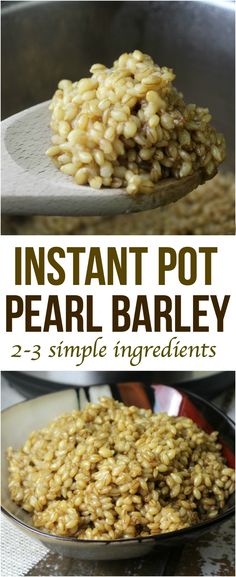 instant pot pearl barley recipe in a skillet