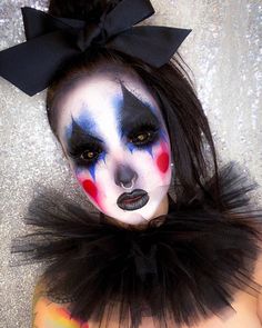 Kids Creepy Clown Costume, Scary Clown Costume Women Face Makeup, Clown Costume Women Scary, Sfx Makeup Ideas Scary Halloween Clown, Diy Scary Clown Costume For Women, Creepy Clown Makeup For Kids, Gore Clown Makeup, Dead Clown Makeup, Carnival Clown Makeup