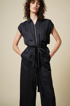 SS24 Cargo Jumpsuit, Black Licorice, Tuxedo Pants, New Pant, Outerwear Vest, Exposed Zipper, Knitwear Tops, Licorice, Luxury Streetwear