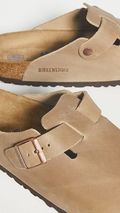 Leather: CowhideMolded cork footbed with suede liningRegular fitBuckle at sideRubber soleMade in GermanyThis item cannot be gift-boxedSlip-on styleStyle #BIRKE30366Take it easy in these comfortable Birkenstock sandals. With an easy design and an insole that conforms to the natural contours of your foot, this pair is ideal for a weekend around the house or running light errands. Birkenstock Sandals Men, Birkenstock Boston Soft Footbed, Boston Soft Footbed, Men Birkenstock, Easy Design, Natural Contour, Birkenstock Sandals, Birkenstock Boston, Birkenstock Shoes