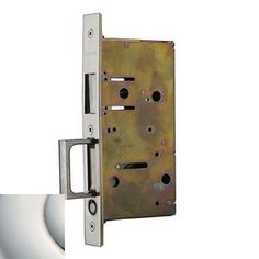 an image of a metal door handle on a white background