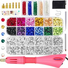 the beading kit is packed with beads and tools to make it look like they have been