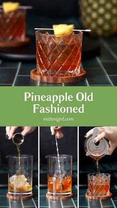 how to make pineapple old fashioned cocktails