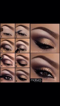 Step By Step Eyeliner, Smokey Eye Makeup Steps, Beautiful Eyeshadow, Best Natural Makeup, Beginners Eye Makeup, Dramatic Eye Makeup, Smokey Eye Tutorial, Eye Makeup Steps