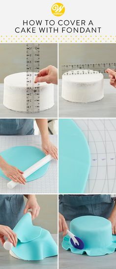 how to cover a cake with fondant - step by step instructions on how to make it