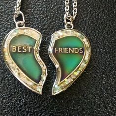 Nwt "Claires" Mood Changing Best Friends Necklace New With Tags Smoke Free Pet Free Home Same Day Next Day Shipping Size 20" Chain Mood Necklace, Best Friends Necklace, Friends Necklace, Mood Changes, Best Friend Necklaces, Friend Necklaces, Cool Guitar, Size 20, Womens Jewelry Necklace