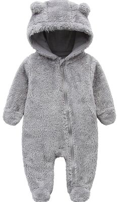 New Carter's Bear Terry Pajama PJs Baby Boy Sleep & Play side snap Gray Footie. Condition is New with tags. Shipped with USPS Ground Advantage. Baby Bear Onesie, Outwear Outfit, Baby Boy Pajamas, Baby Overall, Teddy Bear Clothes, Neutral Baby Clothes, Baby Jumpsuit, Grey Baby, Gender Neutral Baby Clothes