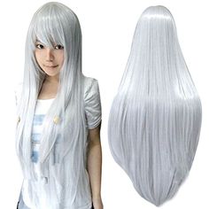 PRICES MAY VARY. ♥♥ 【Real Design of Wig as Same as the Anime Character】:All Style of our Gray Cosplay Wig Ponytail is Designed by Our Professional Cosplayer & Designer. We Have over 10 Years Design Experience & Cooperated with Comic Con ♥♥ 【Adjustable Cap Size for All Head Circumference】: Long Cosplay Wig Ponytail is Designed with 2 adjustable straps , 2 Hooks & Soft Breathable Material Structure.Adjust White Wig with Ponytail Size from Small to Medium to Large. No Worry about Size. ♥♥ 【Easily S White Ponytail, Silver Wig, Silver Wigs, White Wig, Green Wig, Wig Party, Cosplay Hair, Coupon Template, Coupon Binder