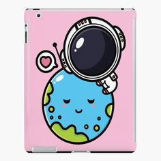 an astronaut is sitting on top of the earth with his eyes closed ipad case / skin