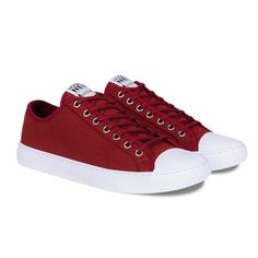 Women's Low Top Sneaker in Red - Nothing New® Red X, Nothing New, Cute Sneakers, Red Sneakers, New Sneakers, Best Sneakers, Sneaker Brands, Athletic Sneakers, Chuck Taylor Sneakers