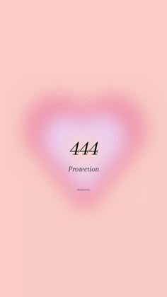 a pink heart with the number 444 on it