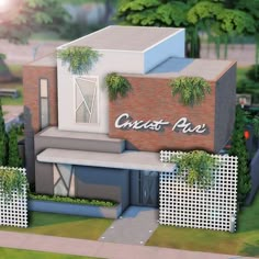 an artist's rendering of the exterior of a restaurant