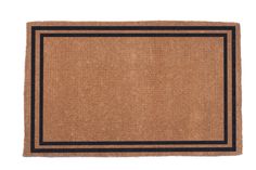 a brown door mat with a border on it