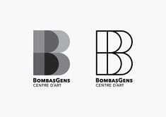 three different logos designed to look like letters