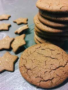 some cookies are next to each other on a table