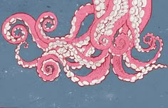 an octopus is pink and white in color