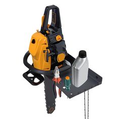 a chainsaw with tools attached to it