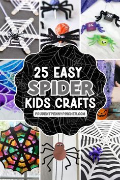 Fun and Easy Halloween Spider Crafts for Kids of All Ages Spider Crafts For Kids, Halloween Craft Ideas For Kids, Spiderweb Art, Halloween Spider Craft, Spooky Diy Halloween Decor, Spider Web Craft, Spider Craft, Spooky Diy, Ghost Crafts