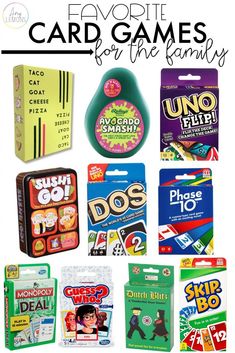 the top ten favorite card games for the family