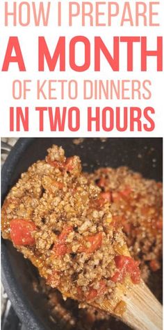 the cover of how to prepare a month of keto dinners in two hours