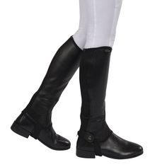 PRICES MAY VARY. Easy to care for durable chaps Elastic calf to ensure a terrific fit Equileather fabric to provide leather look Boot Spats, Half Chaps, Saddle Fitting, Paddock Boots, Accessories Ear, Horse Accessories, Stirrup Leathers, Horse Boots, Pretty Shorts