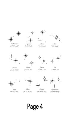 an image of the stars that appear to be in different directions, with text below them