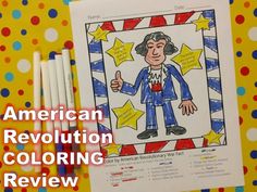 an american revolution coloring book with markers and pencils