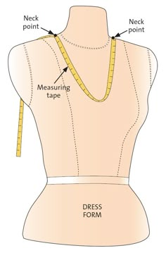 a mannequin with measuring tape and dress form