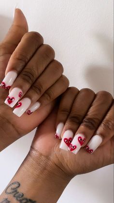 February Nails, Colorful Nails, Colored Acrylic Nails, Girly Acrylic Nails, Short Square Acrylic Nails, Acrylic Nails Coffin Pink, Acrylic Nails Coffin Short, Short Acrylic Nails Designs, Pink Acrylic Nails