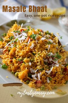 masala bhaji recipe on a white plate