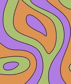 an orange and purple background with wavy lines