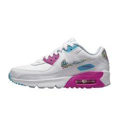 Grade School Nike Air Max 90 LTR SE White/Multi-Color Size: 7.  Gender: unisex.  Age Group: kids. Rainbow Nikes, Nike Air Max 90 Ltr, Grade School, Nike Air Max 90, Kids Nike, Big Kids, Air Max, Nike Air Max, Nike Shoes