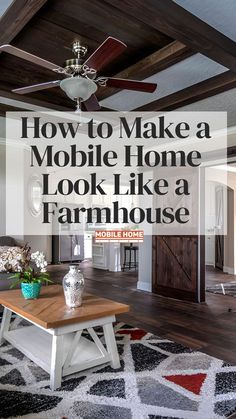 a living room filled with furniture and a ceiling fan in the middle of it's home